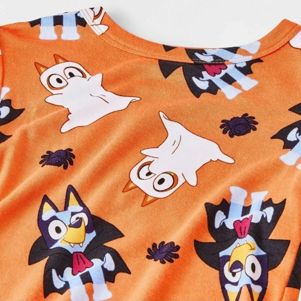 Nwt Unisex Girls And Boys Bluey Halloween Viscose Pajama Set, SIZE 12 months